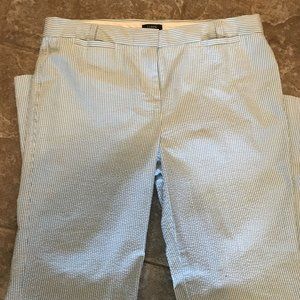 J Crew Seersucker Pants Size 10